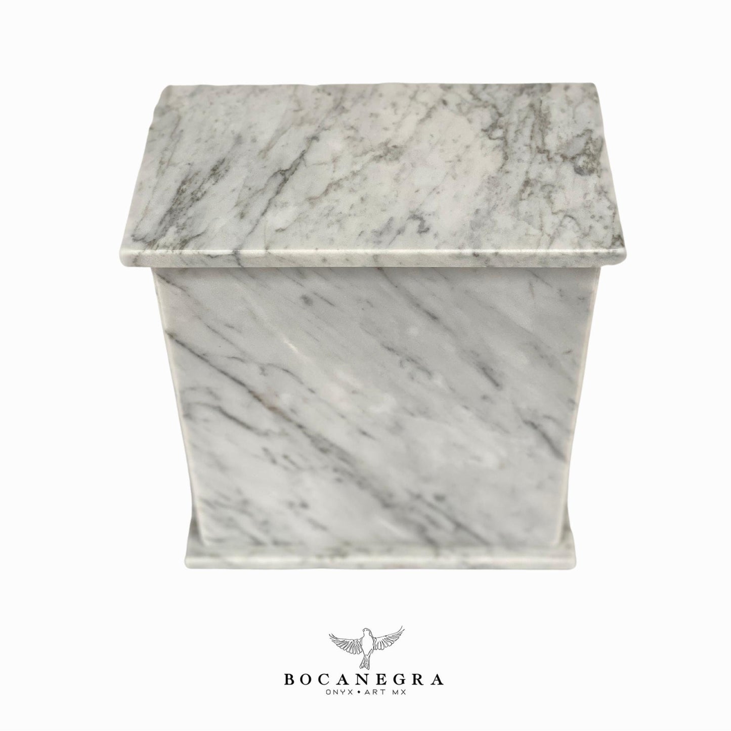 White Marble Cremation Urn for Human or pet Ashes