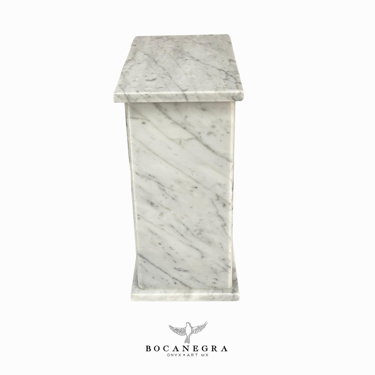 Stunning White & Gray Marble Cremation Urn for Human or pet Ashes