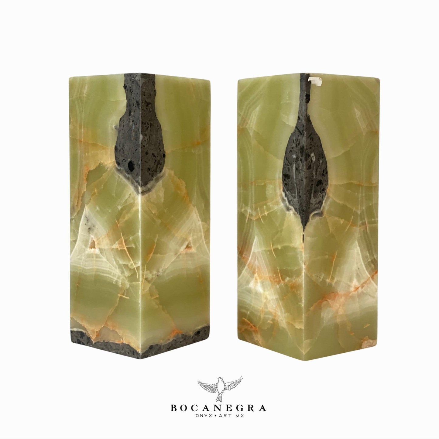 Green Onyx Stone Lamps (Two set) - Table Lamp - Home Decor