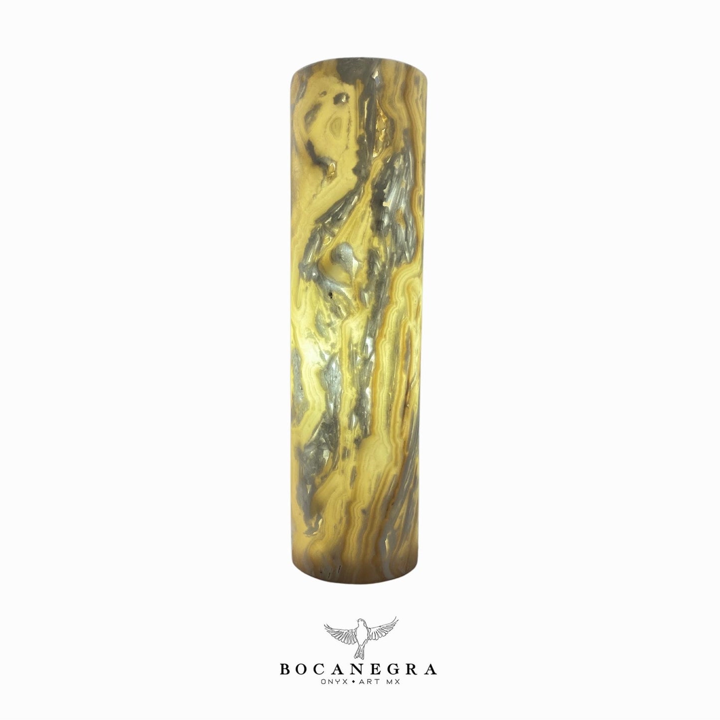 Beige and Yellow Onyx Stone Lamp - Table Lamp - Home Decor