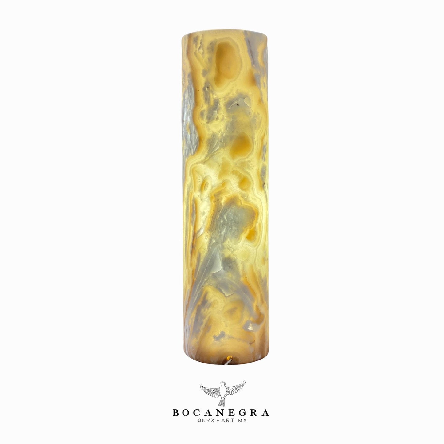Beige and Yellow Onyx Stone Lamp - Table Lamp - Home Decor