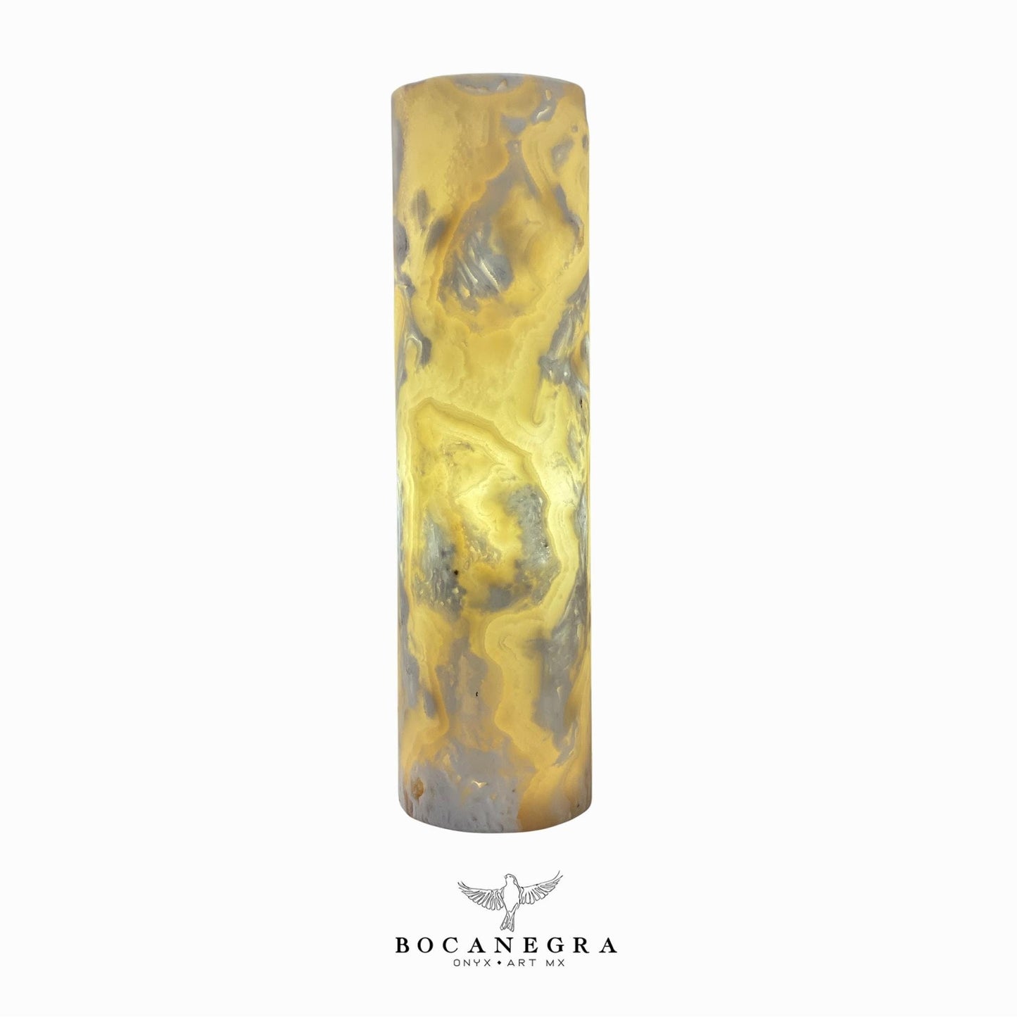 Beige and Yellow Onyx Stone Lamp - Table Lamp - Home Decor