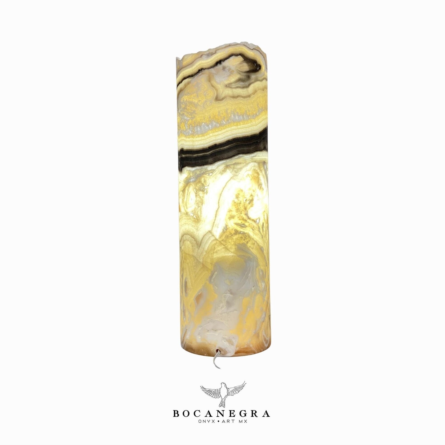 Beige and Yellow Onyx Stone Lamp - Table Lamp - Home Decor