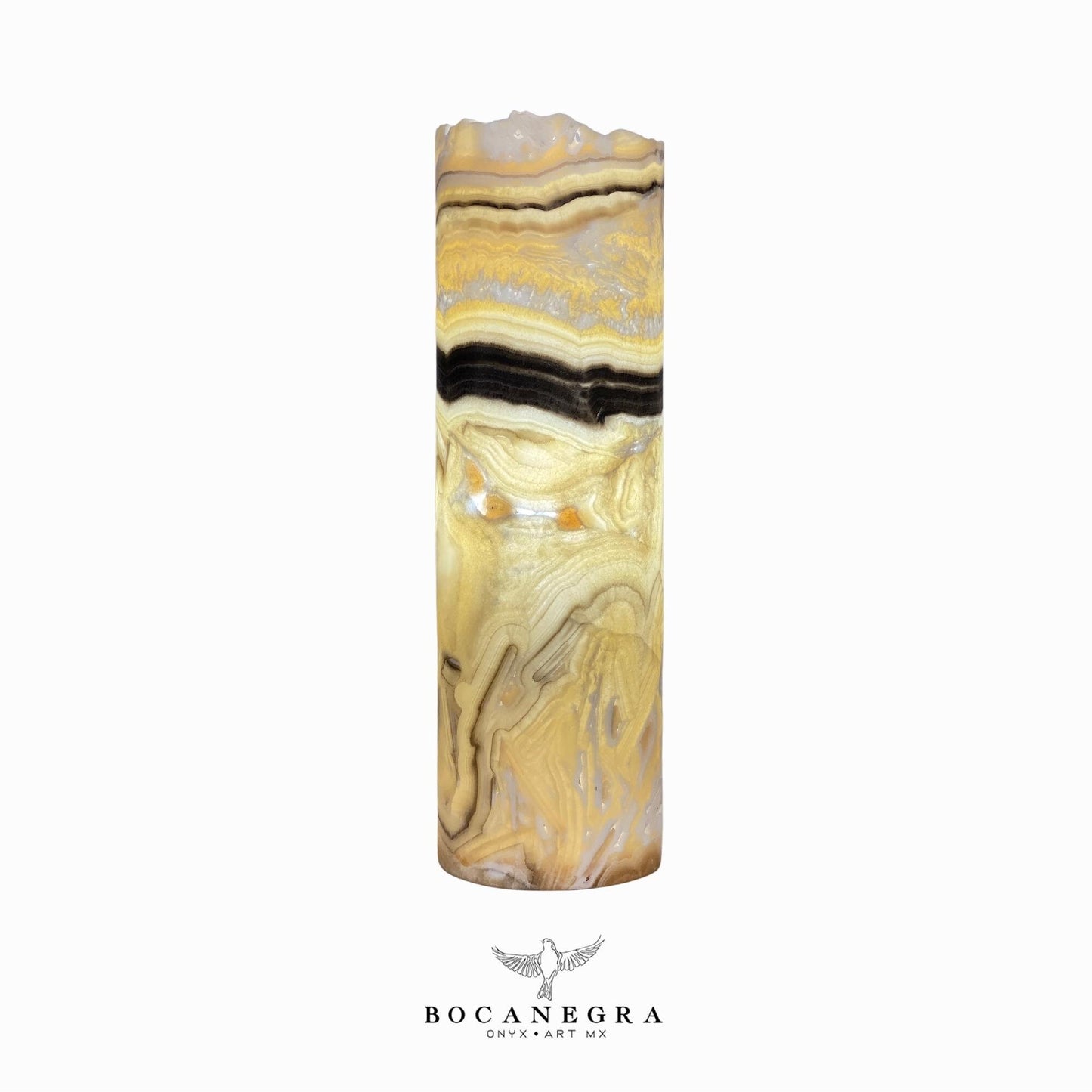Beige and Yellow Onyx Stone Lamp - Table Lamp - Home Decor