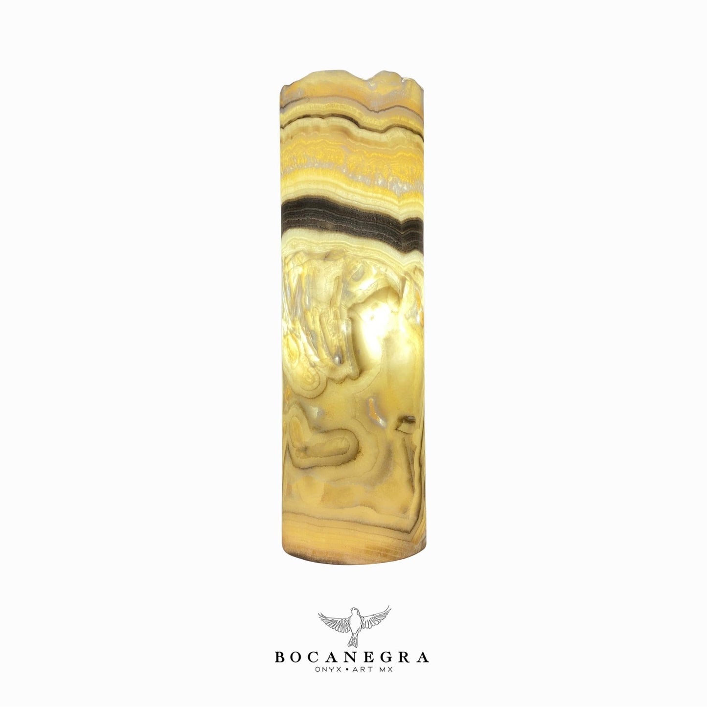 Beige and Yellow Onyx Stone Lamp - Table Lamp - Home Decor