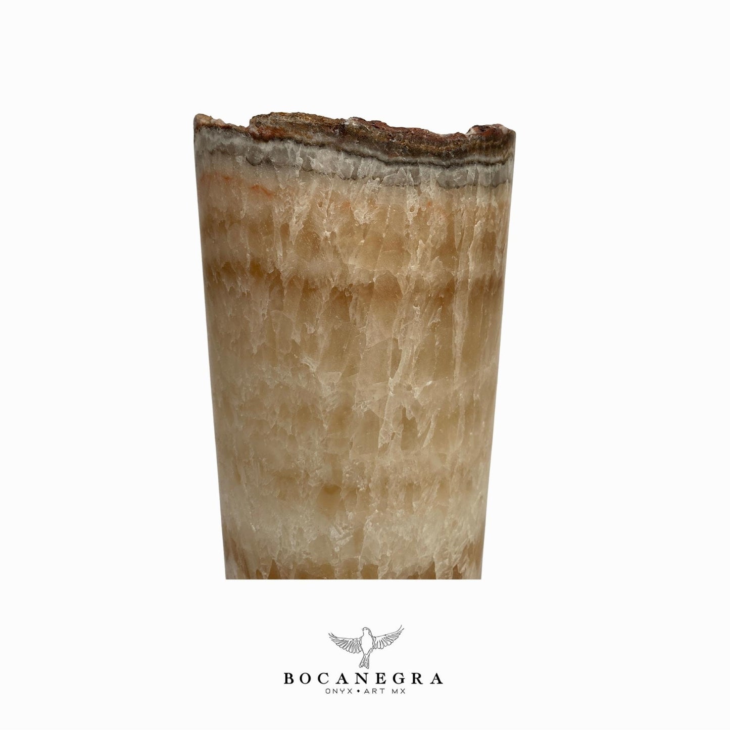 Beige & Brown Onyx Stone Lamp - Table Lamp - Home Decor