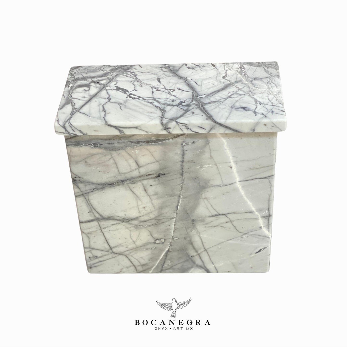 White & Gray Marble Cremation Urn for Human or pet Ashes