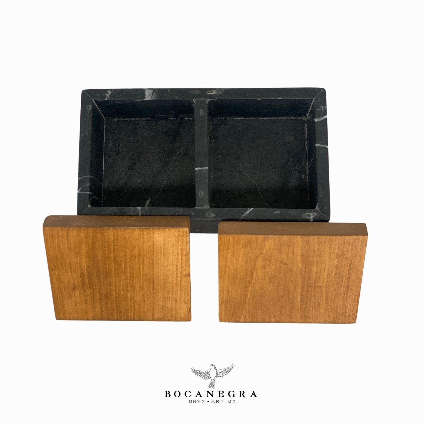 Black Marble Rectangular Jewelry Box - Organizer - Storage Box