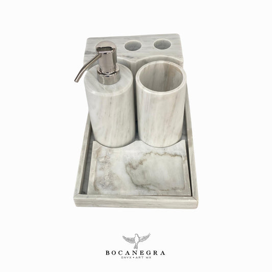 White Marble Soap Dispenser Set | Soap Pump | Beauty & Care