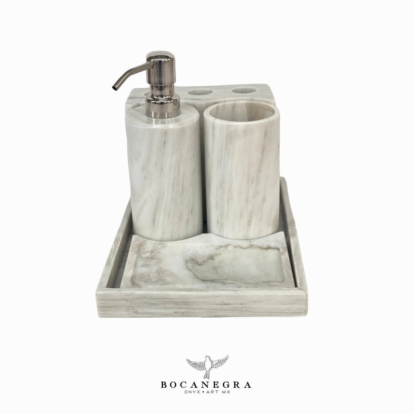 White Marble Soap Dispenser Set | Soap Pump | Beauty & Care