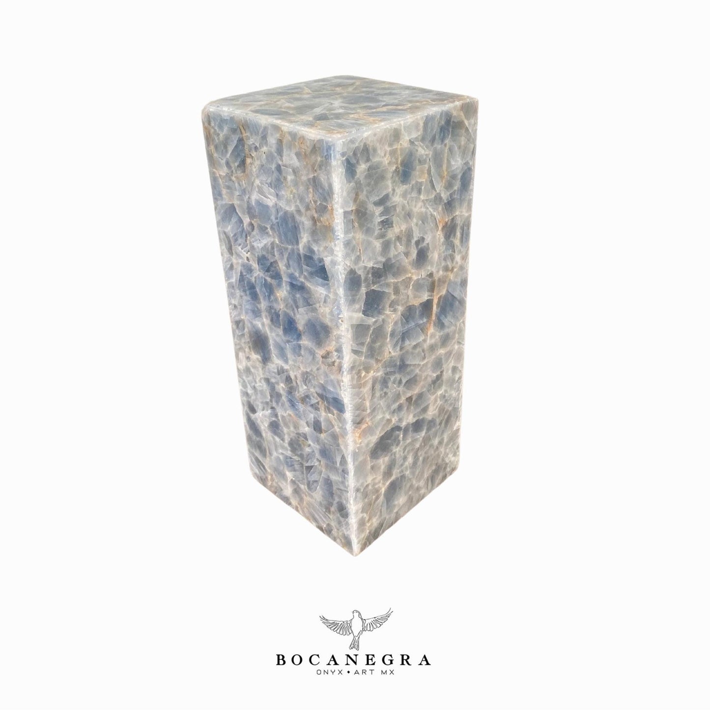 Blue and Gray Onyx Stone Lamp - Table Lamp - Home Decor