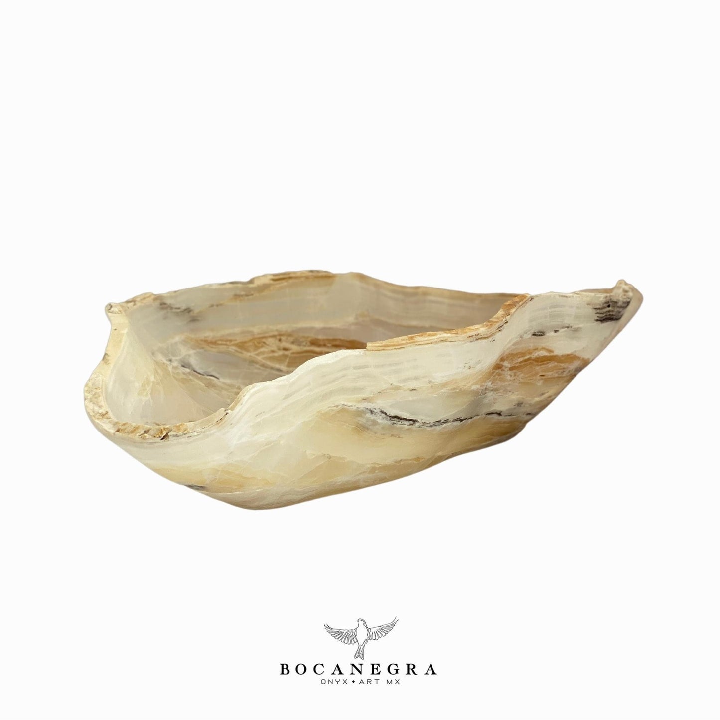 Gorgeous White & Beige Decorative Onyx Bowl - Centerpiece - Fruit platter