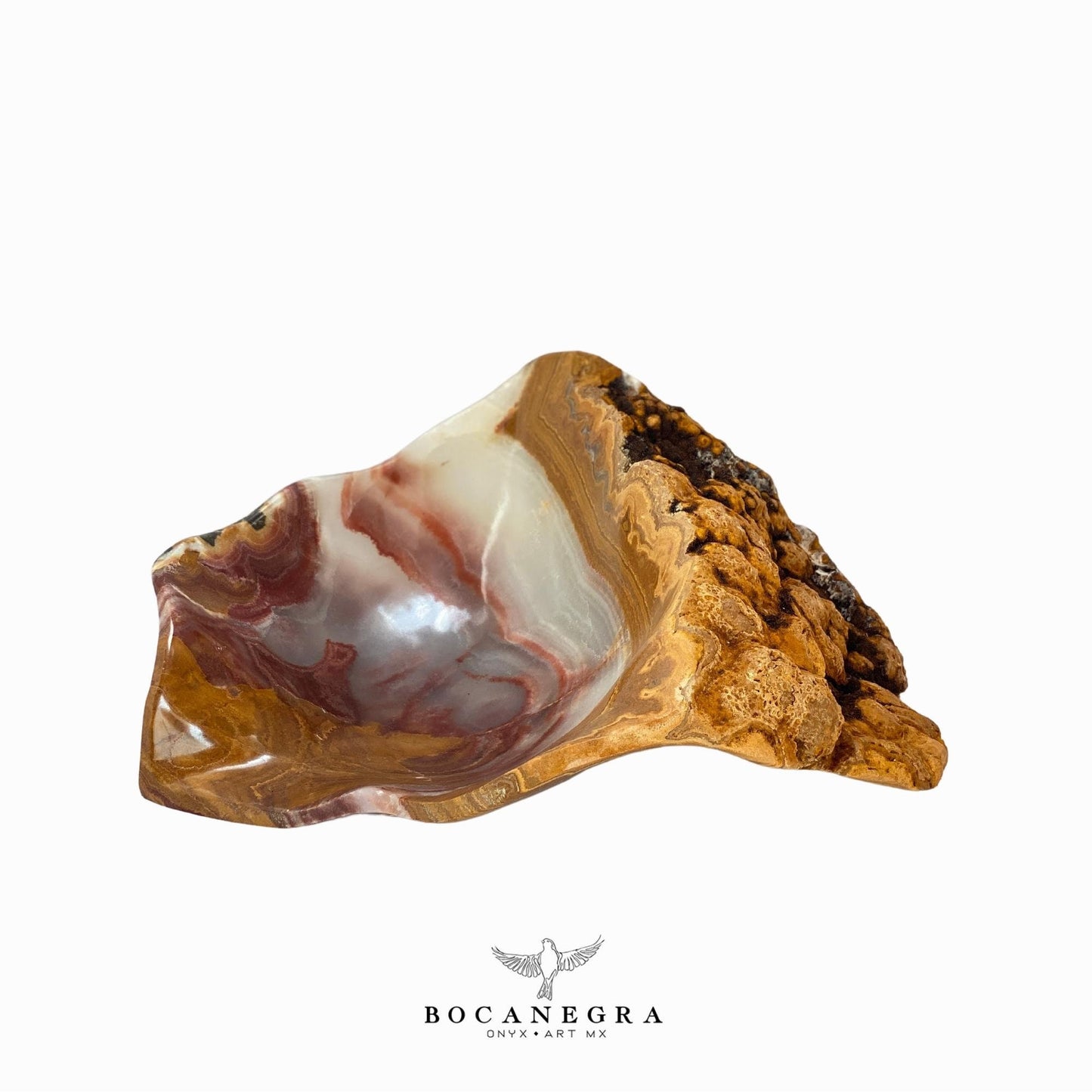 Brown & Orange Decorative Onyx Bowl - Centerpiece - Fruit platter