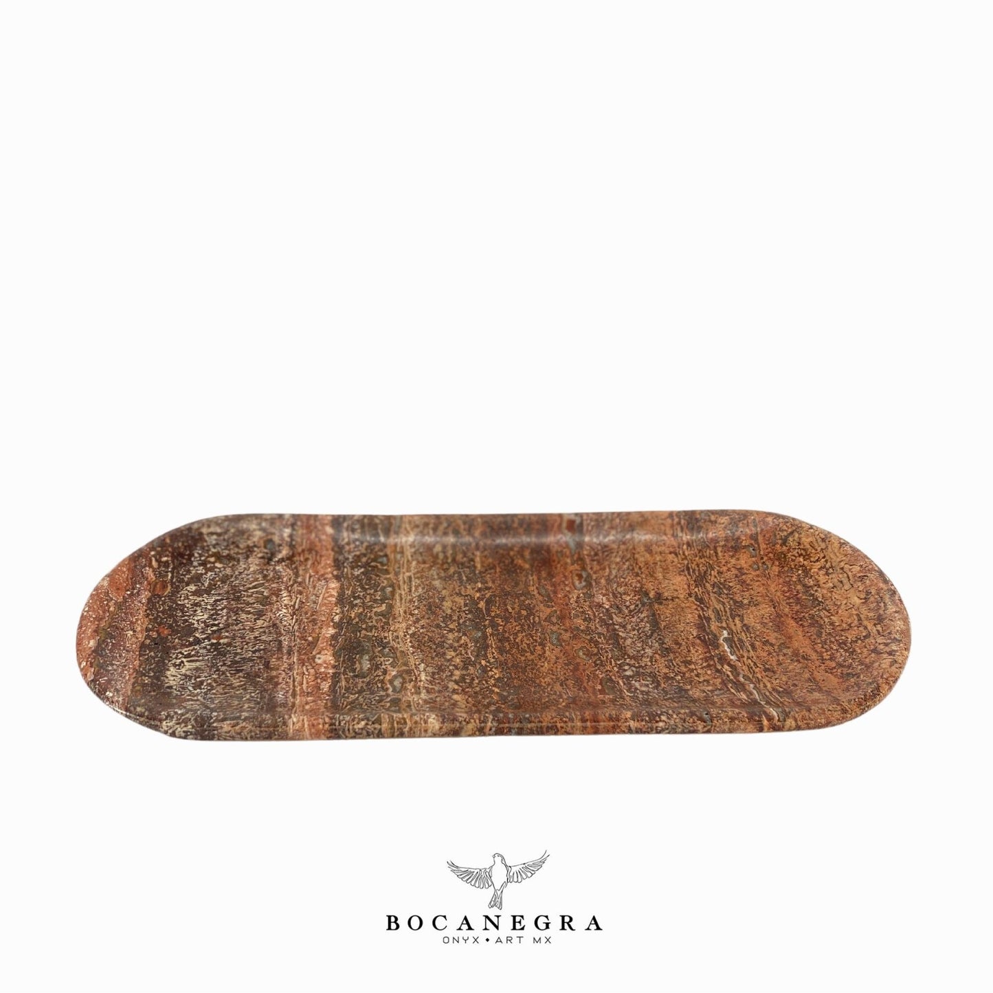 Copper Marble Vanity Tray - Oval Jewelry tray - Trinket plate