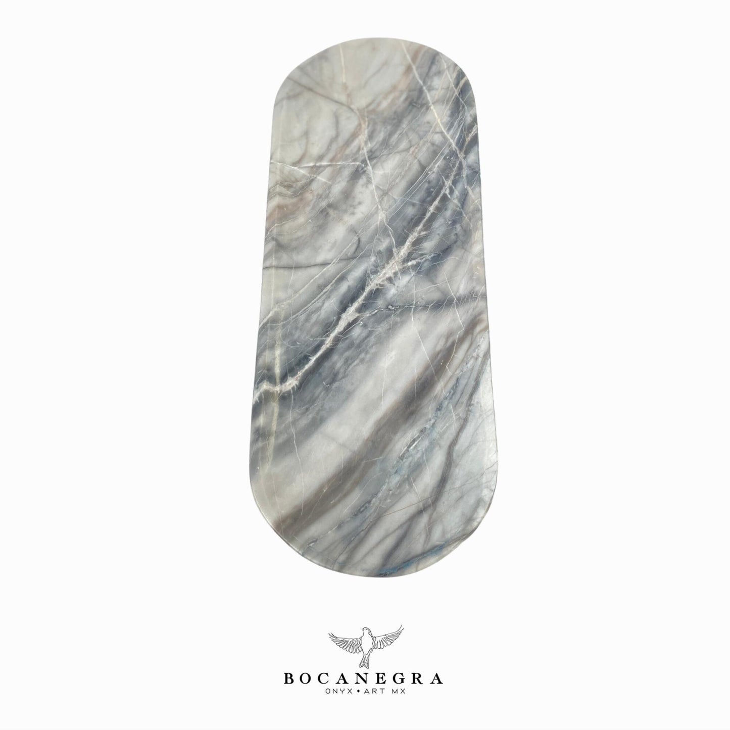 Gray Marble Vanity Tray - Oval Jewelry tray - Trinket plate
