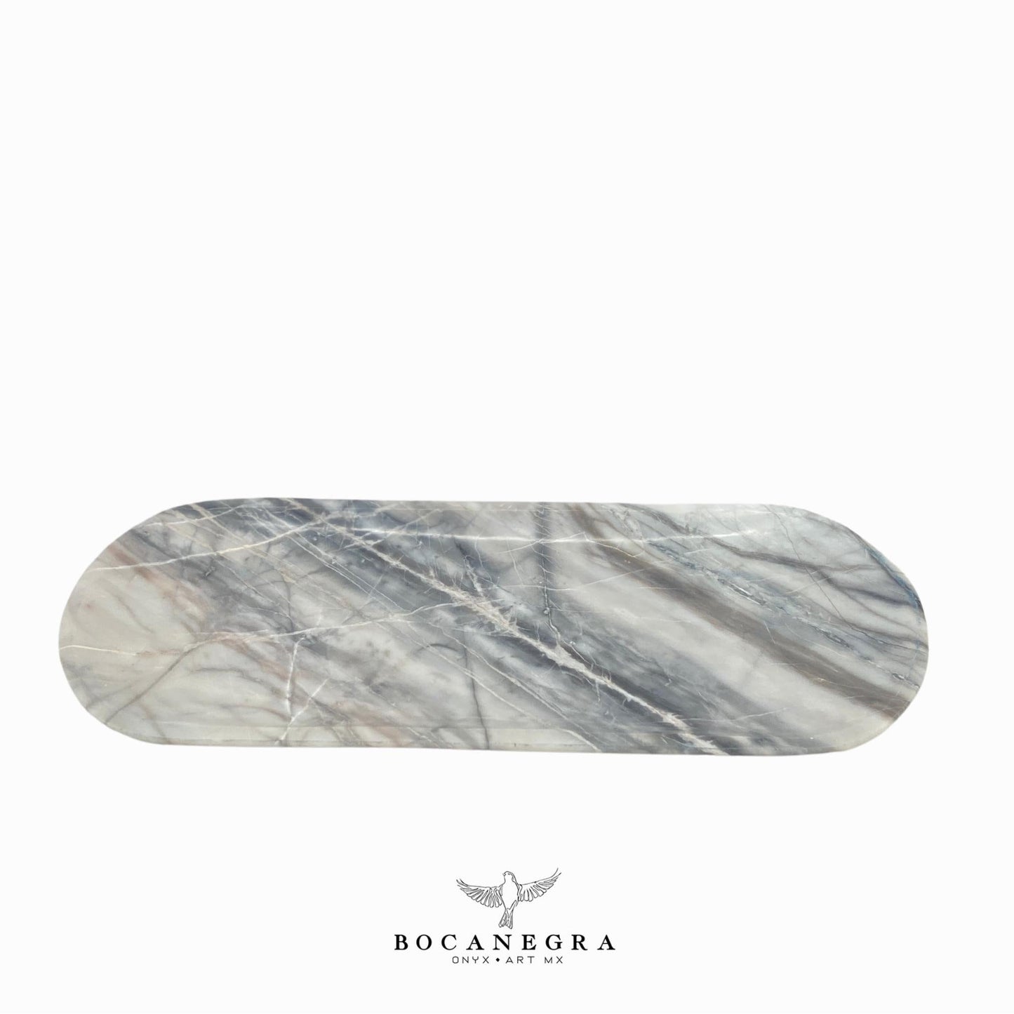 Gray Marble Vanity Tray - Oval Jewelry tray - Trinket plate