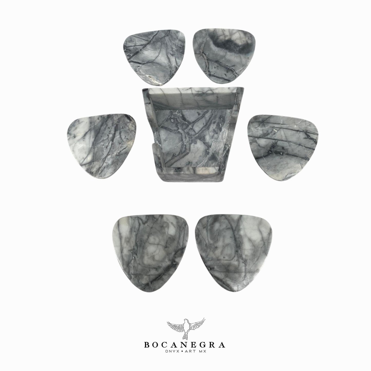 Coasters Set of 6 gray & white Marble⎪Cup holder