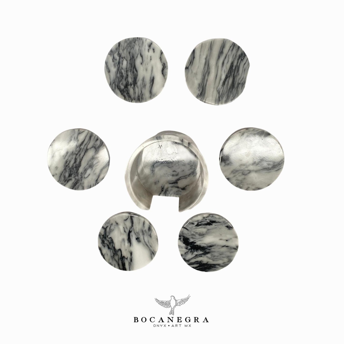 Coasters Set of 6 gray Marble⎪Cup holder