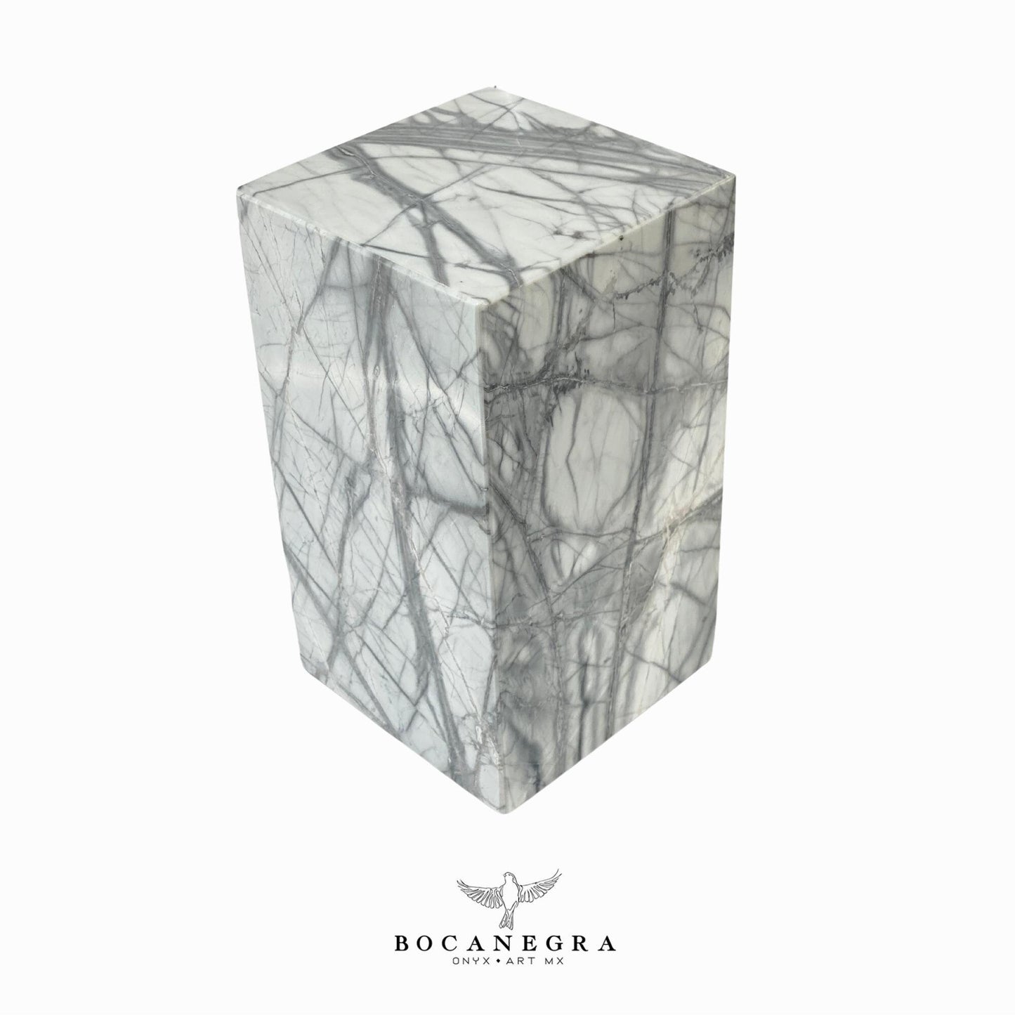 Stunning White & Gray Marble Cremation Urn for Human or pet Ashes
