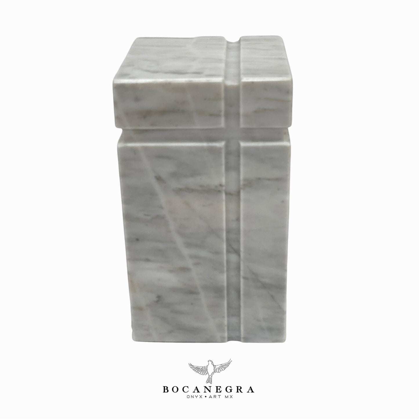 White Marble Cremation Urn for Human or pet Ashes