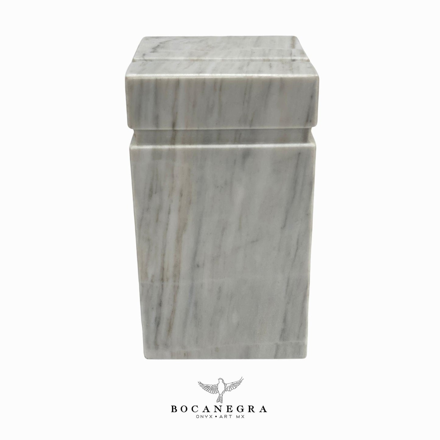 White Marble Cremation Urn for Human or pet Ashes