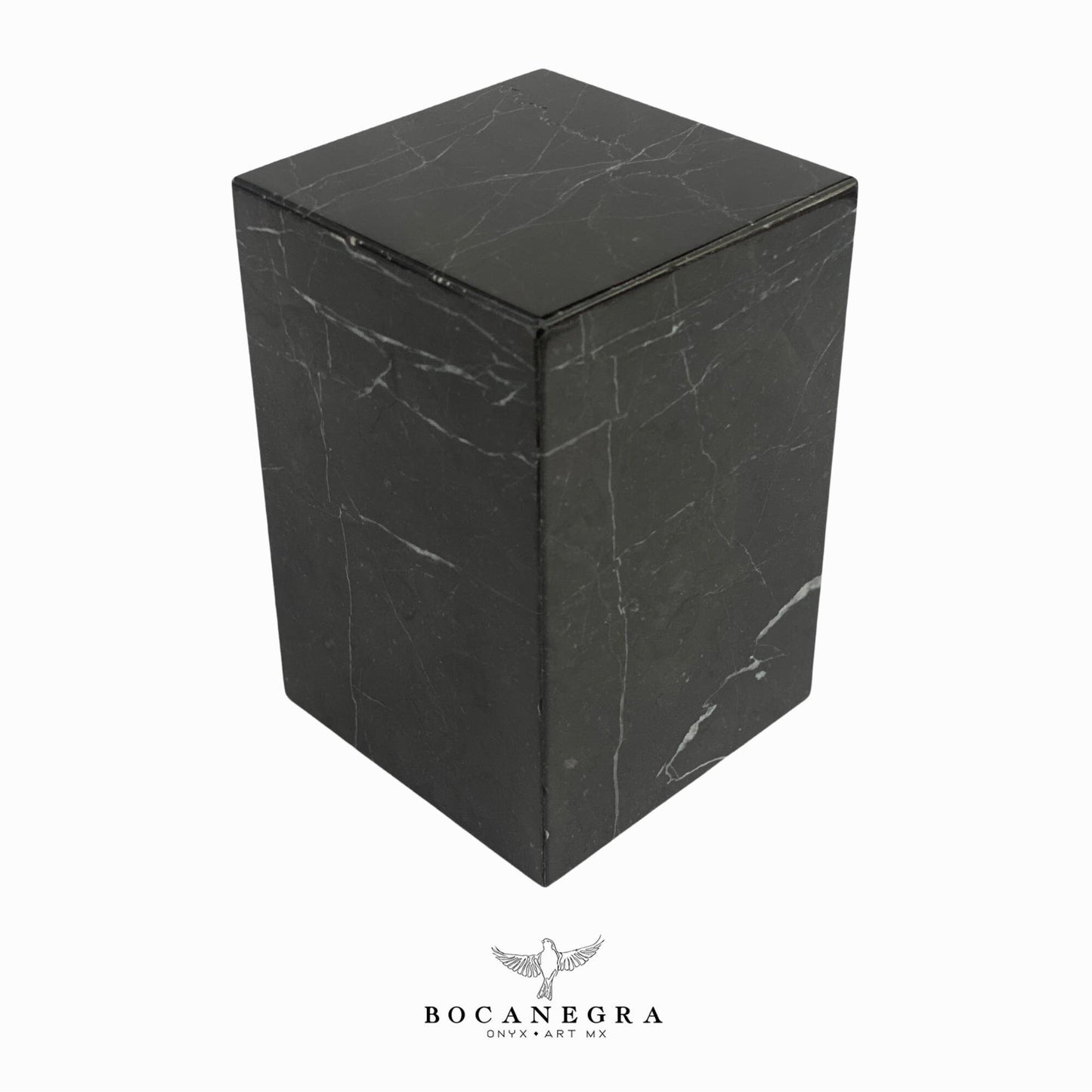 Black Marble Cremation Urn for Human or pet Ashes