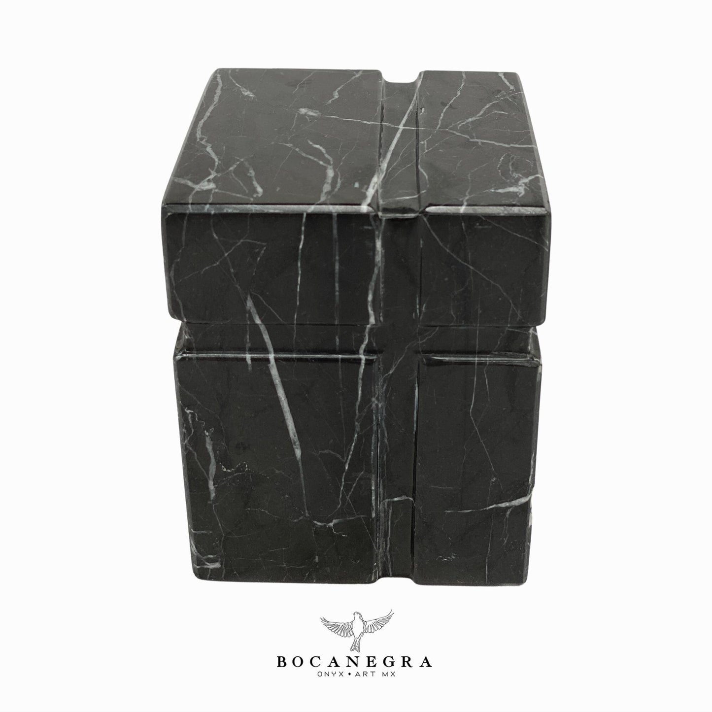 Black Marble Cremation Urn for Human or pet Ashes