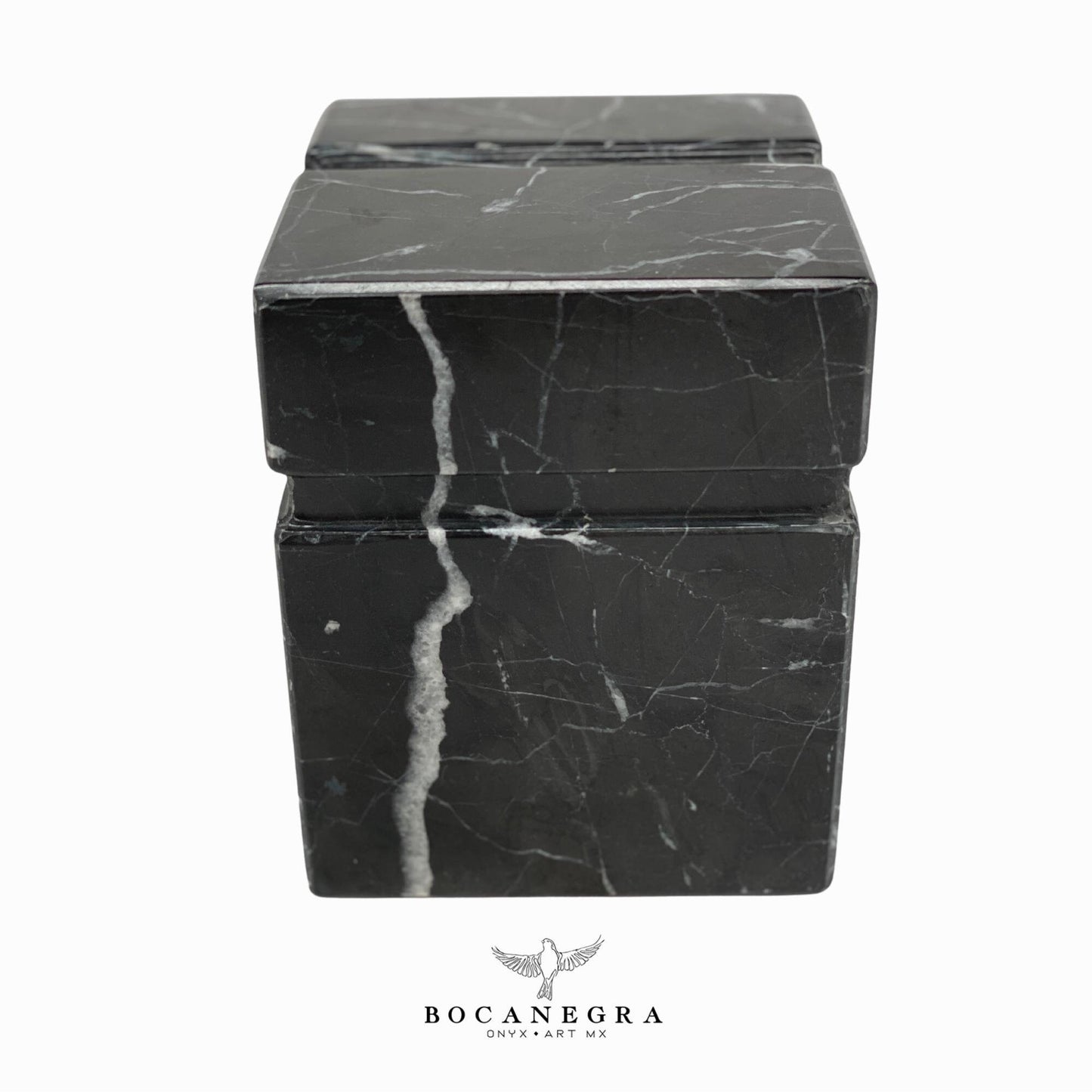 Black Marble Cremation Urn for Human or pet Ashes
