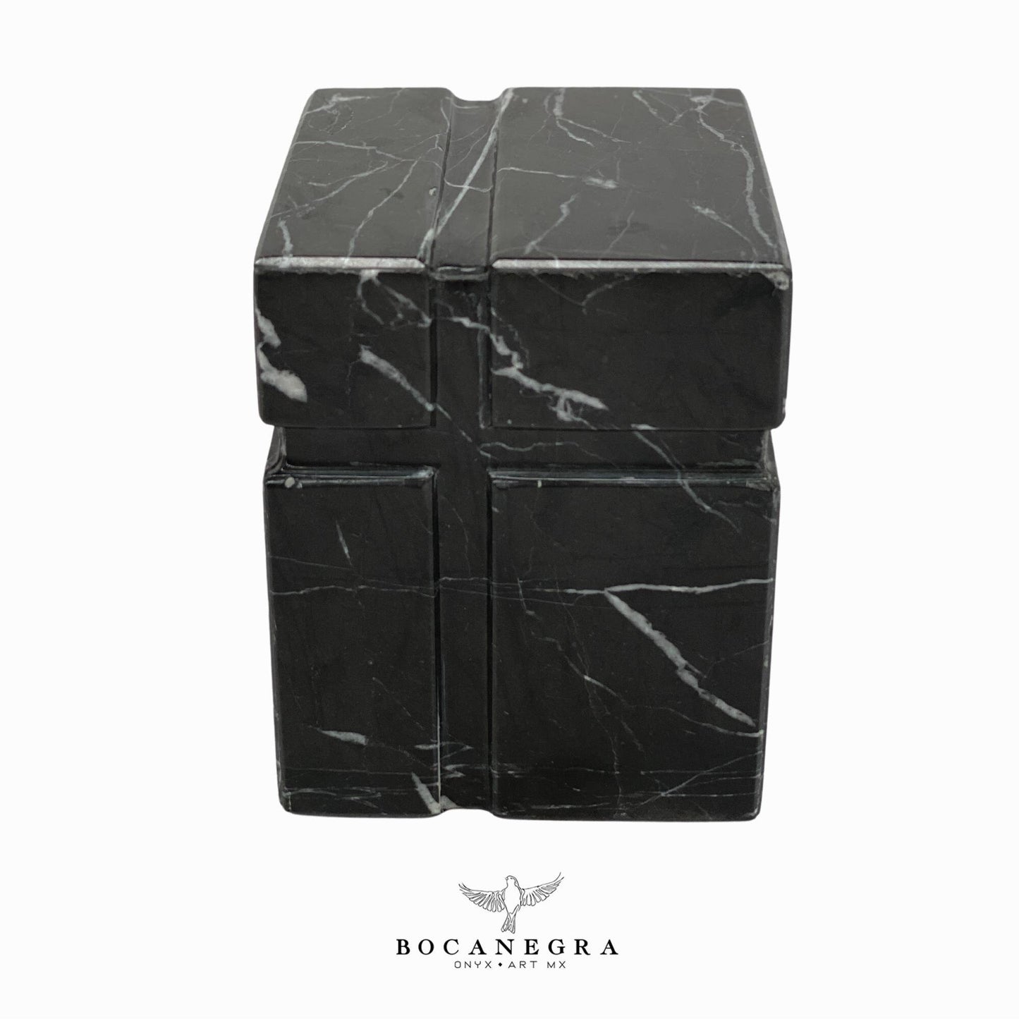 Black Marble Cremation Urn for Human or pet Ashes