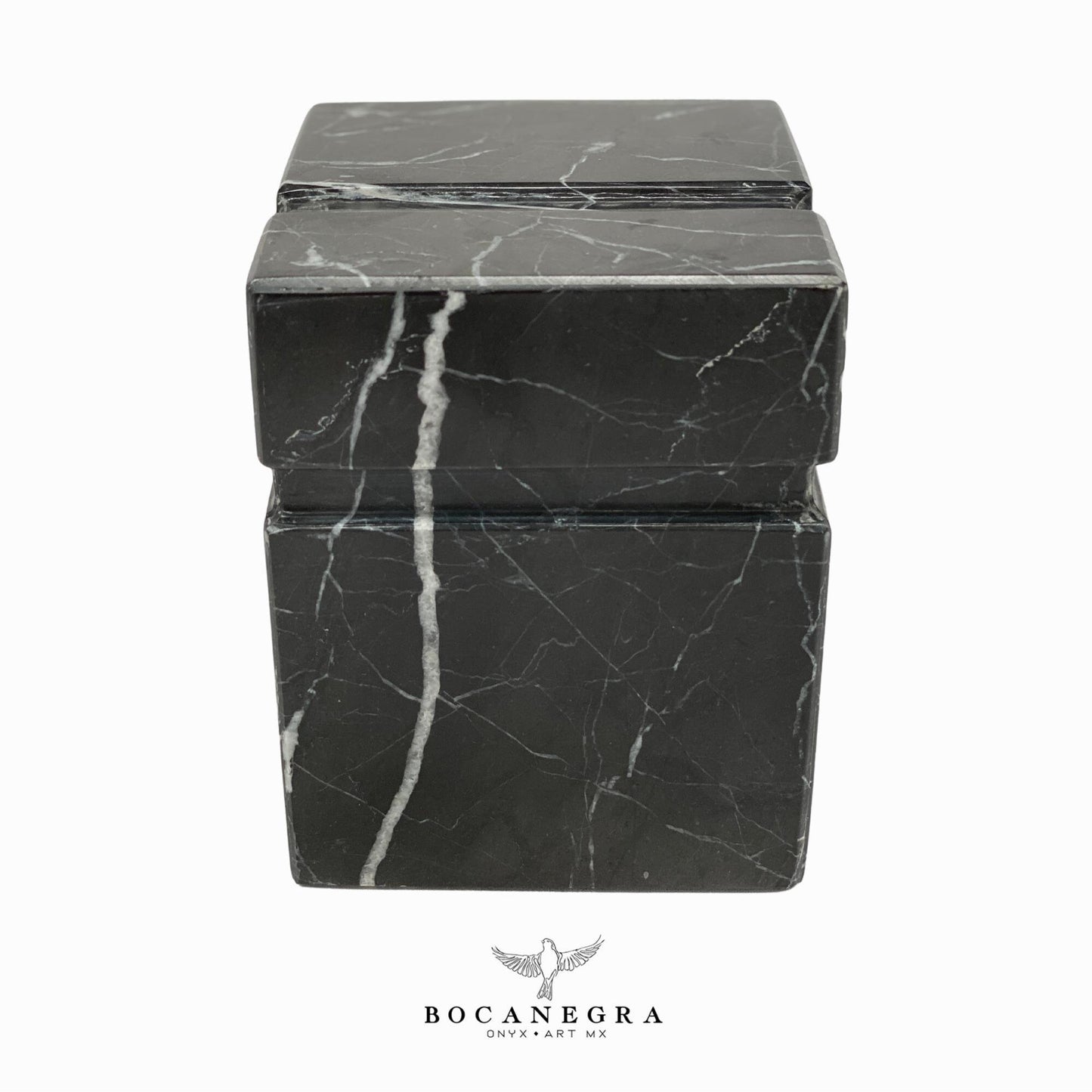 Black Marble Cremation Urn for Human or pet Ashes