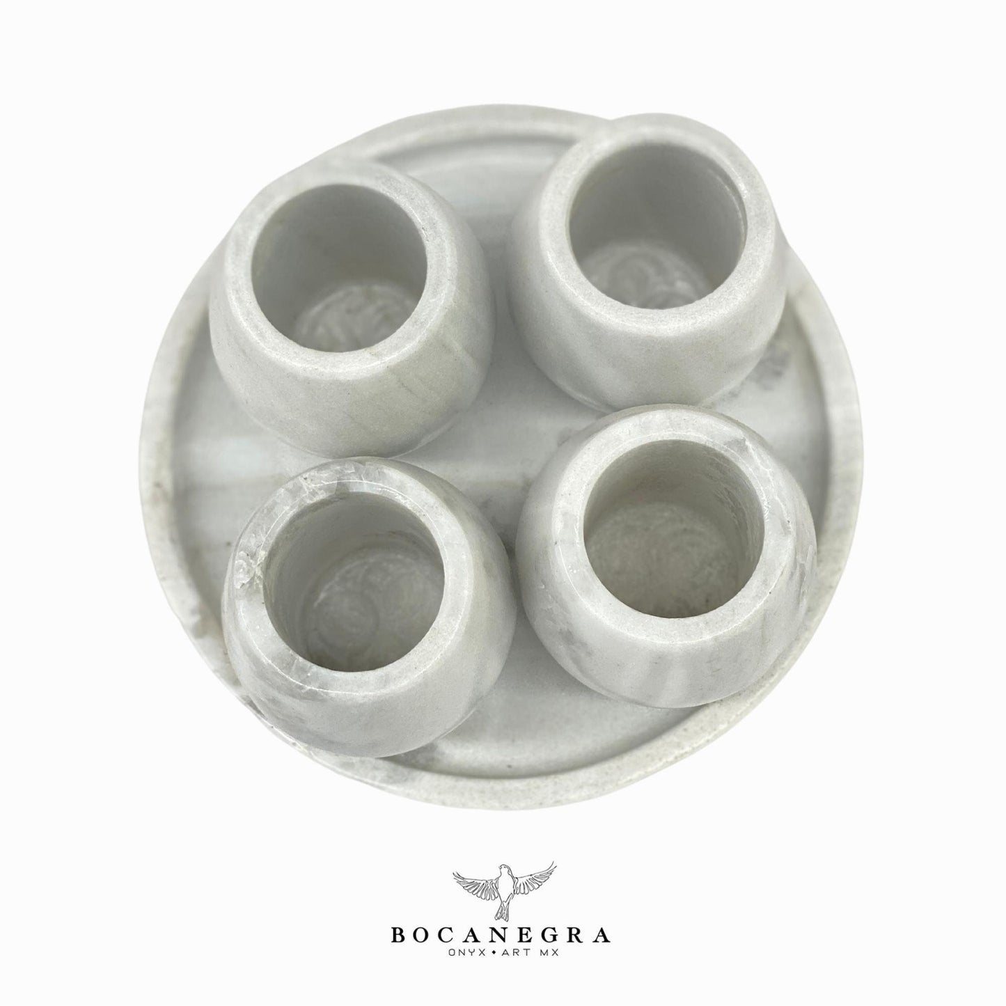 White Marble Tequila Shots - Hand carved shot - (Set of 4)