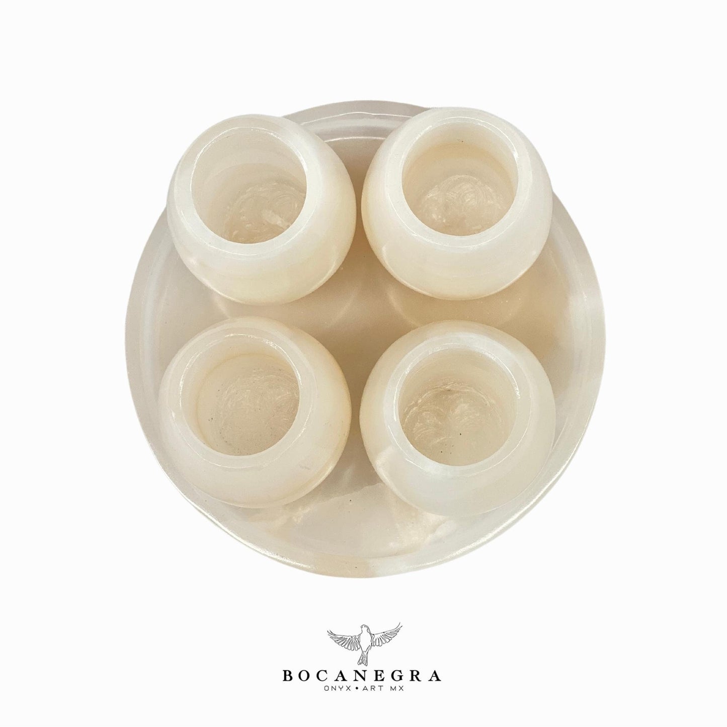 Beige Onyx Tequila Shots - Hand carved onyx shot - (Set of 4)