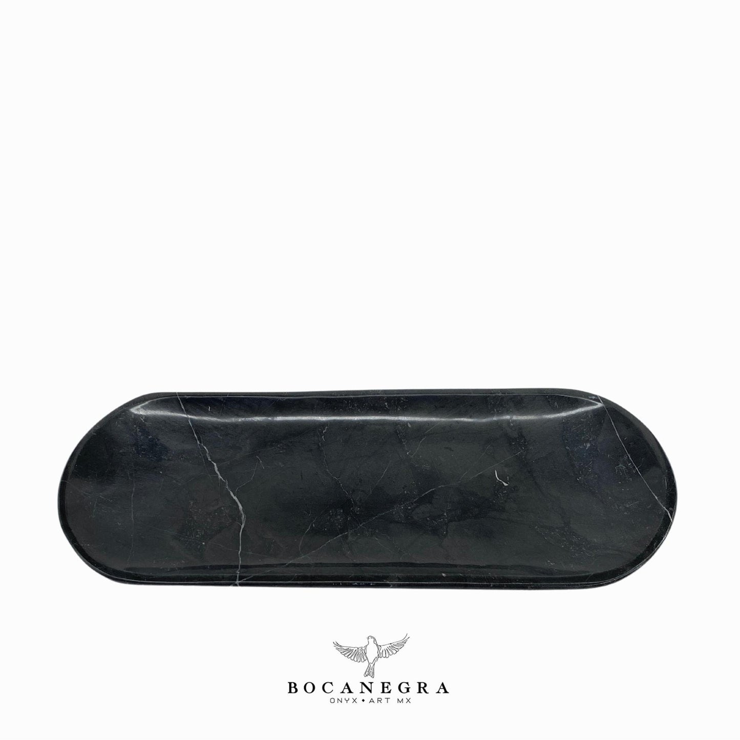 Black Marble Vanity Tray - Oval Jewelry tray - Trinket plate