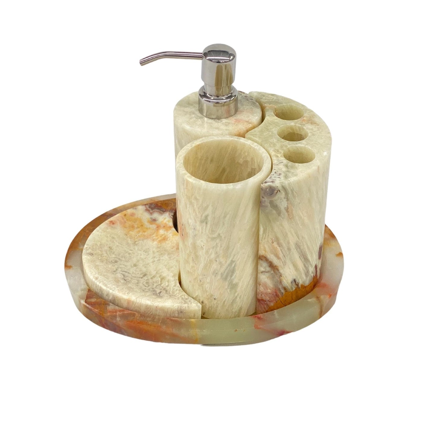 Gorgeous Bathroom Onyx Soap Dispenser Set | Soap Pump | Beauty & Care