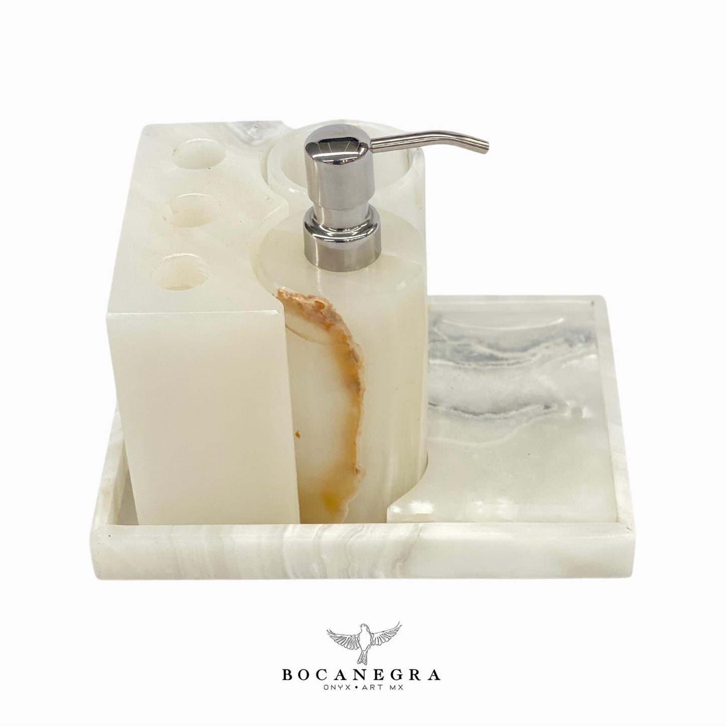 Gorgeous Bathroom Onyx Soap Dispenser Set | Soap Pump | Beauty & Care