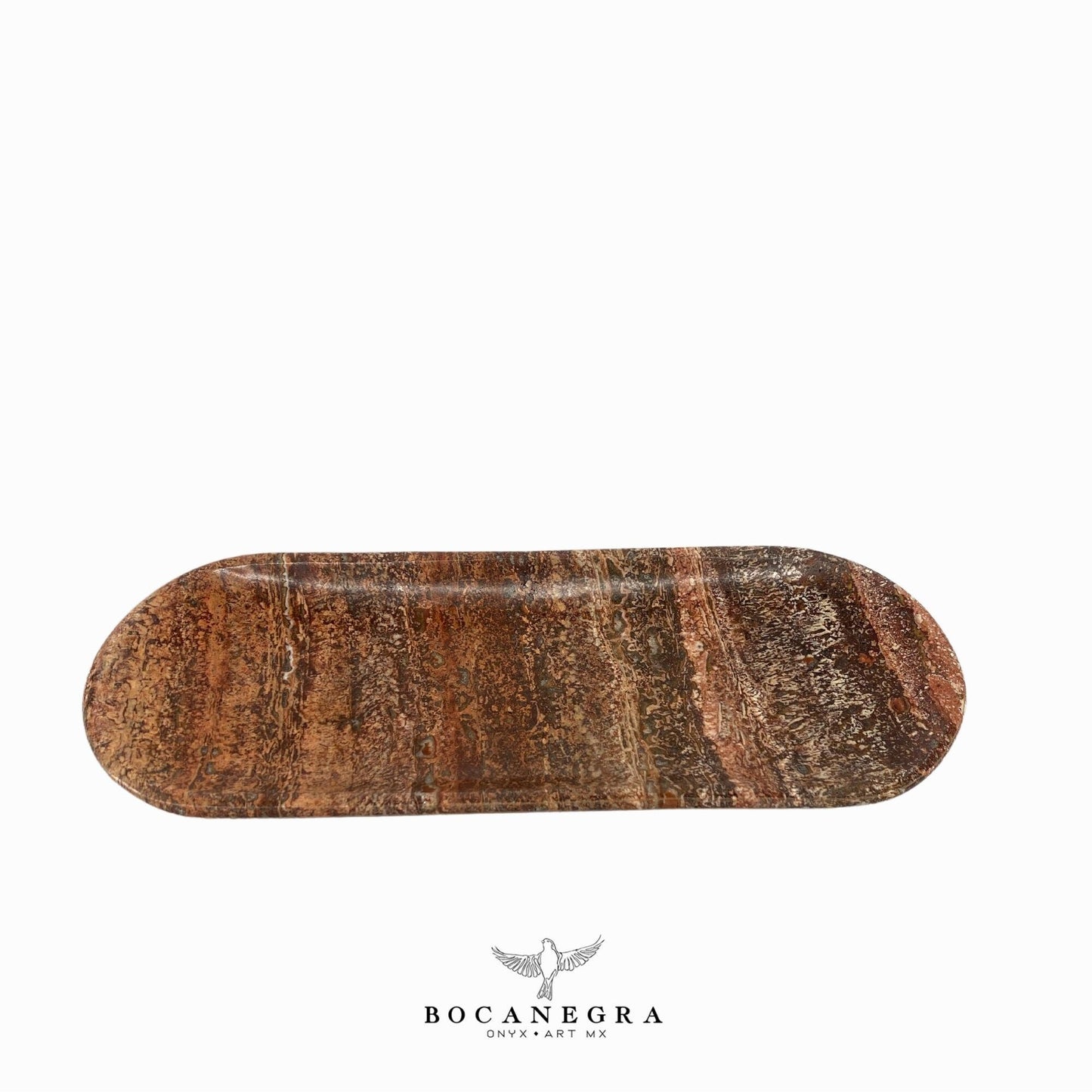 Copper Marble Vanity Tray - Oval Jewelry tray - Trinket plate