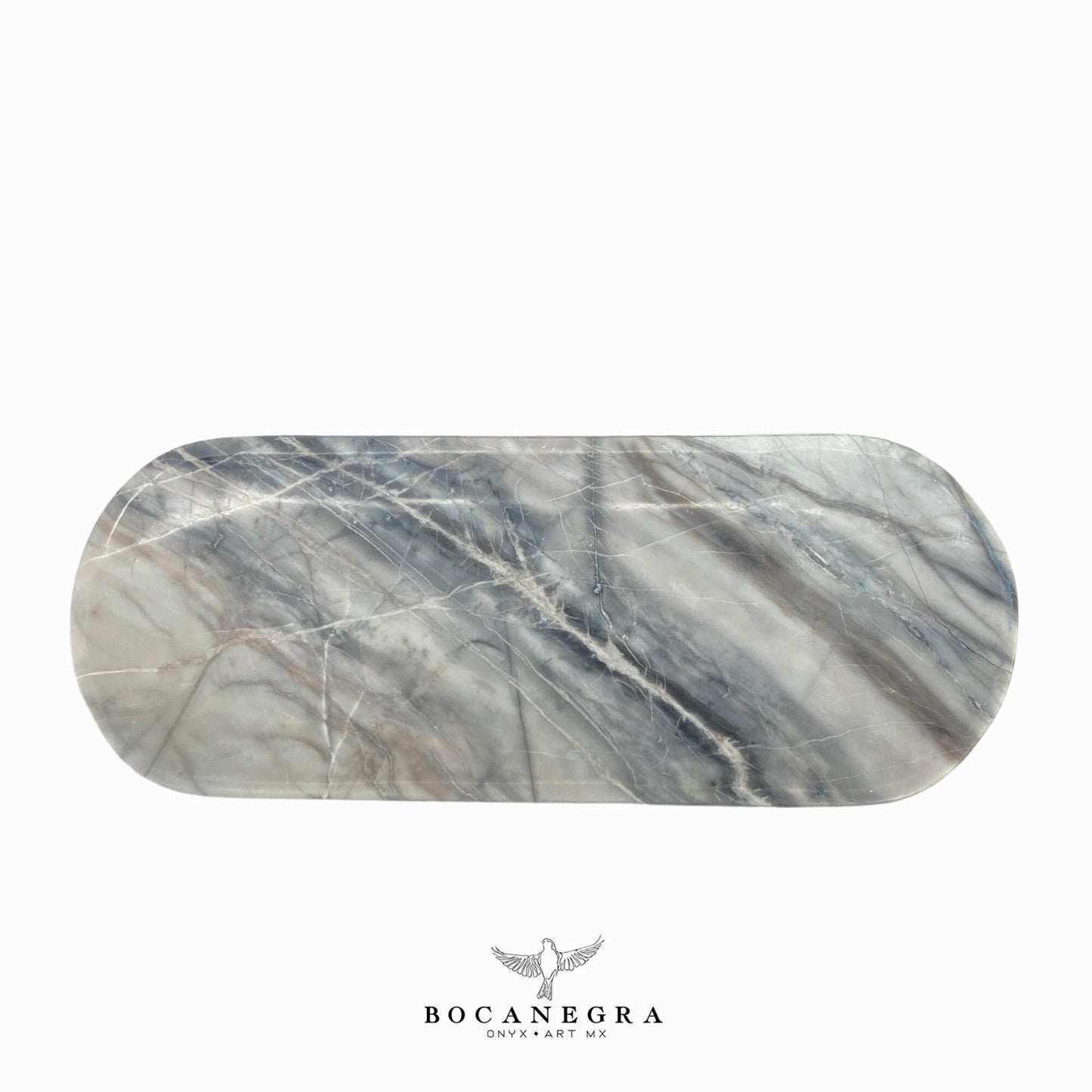 Gray Marble Vanity Tray - Oval Jewelry tray - Trinket plate