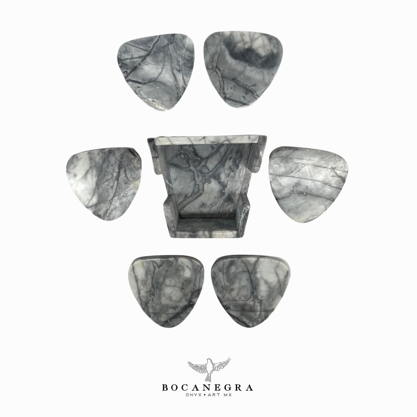 Coasters Set of 6 gray & white Marble⎪Cup holder