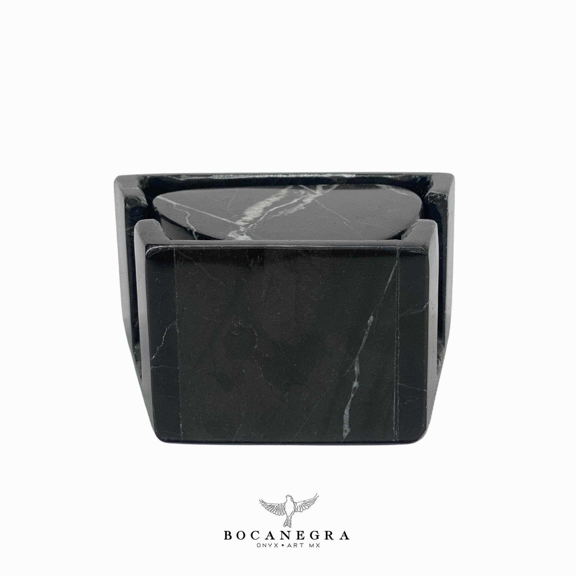 6 Pcs Cute Arble Absorbent Coaster Set With Holder Hexagon Drink