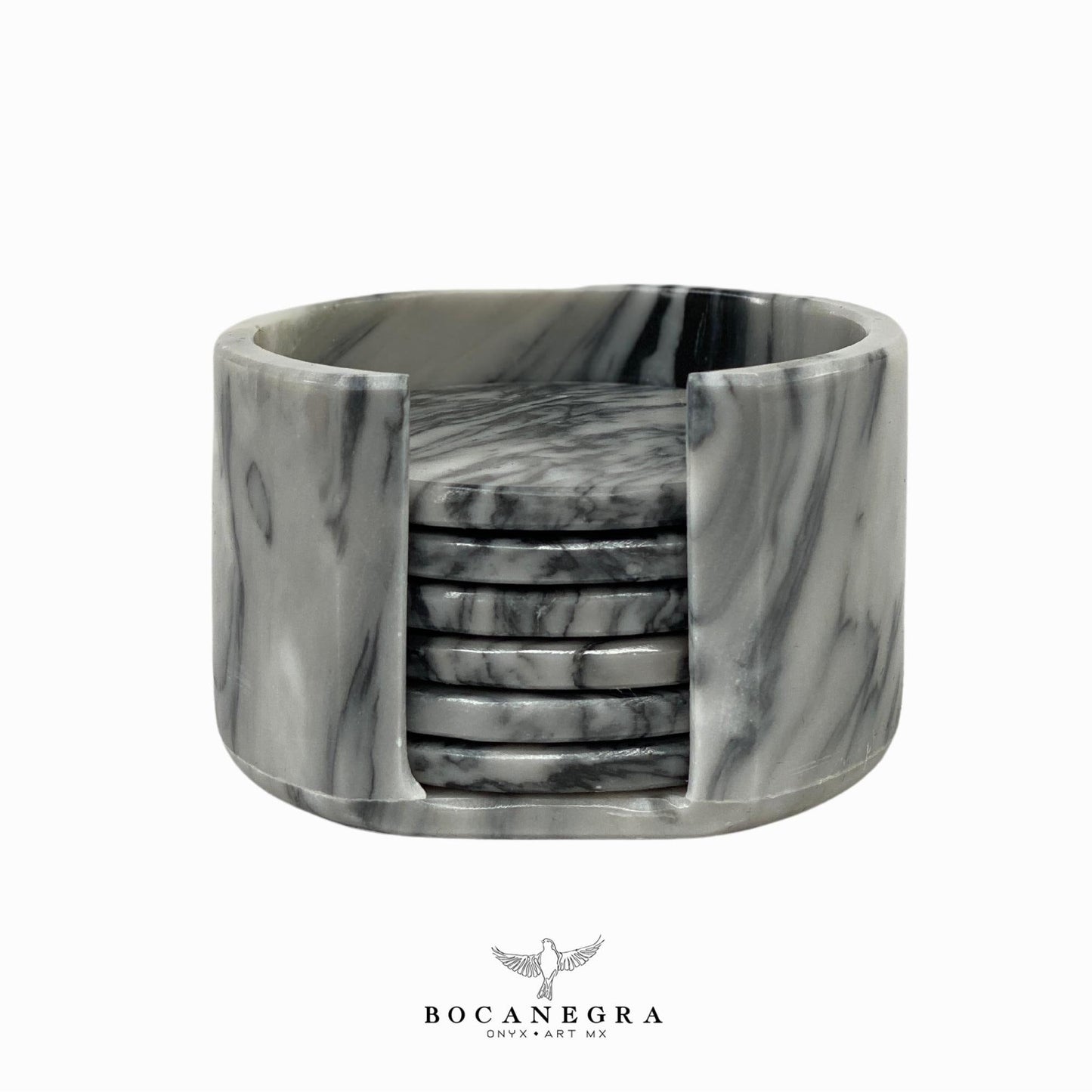 Gray & White MarbleCoasters Set - Cup holder (6 Set)