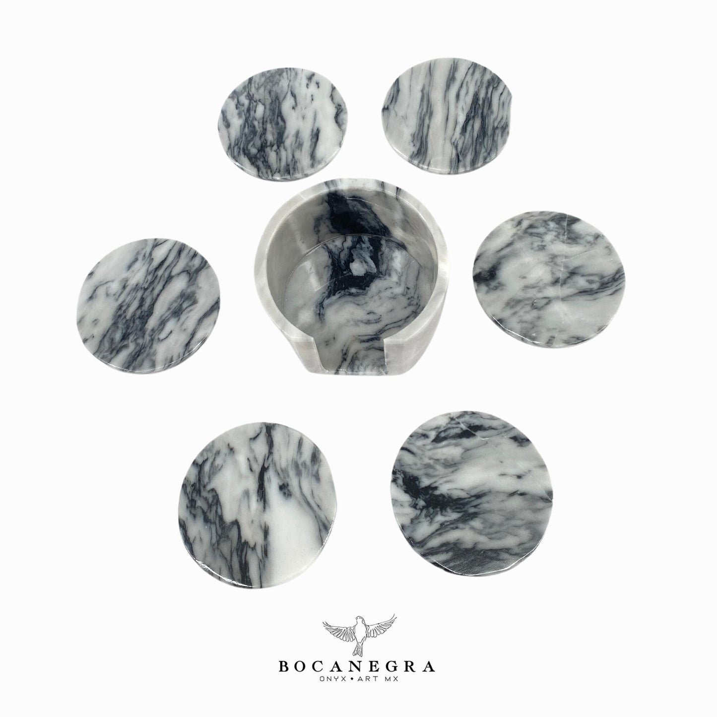 Coasters Set of 6 gray Marble⎪Cup holder