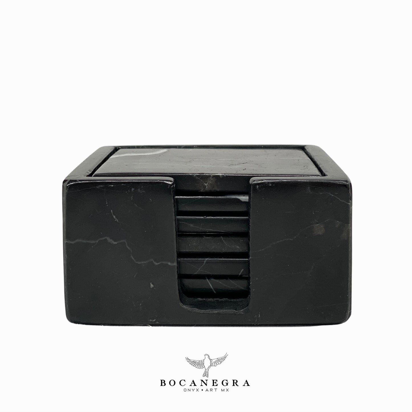 Black Marble Coasters Set - Cup holder (6 Set)