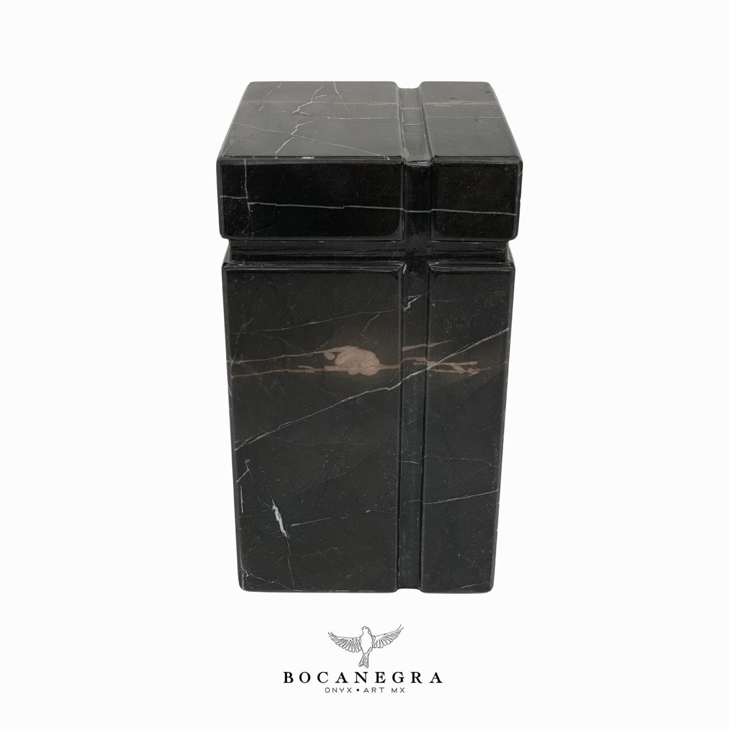 Black Marble Cremation Urn for Human or pet Ashes