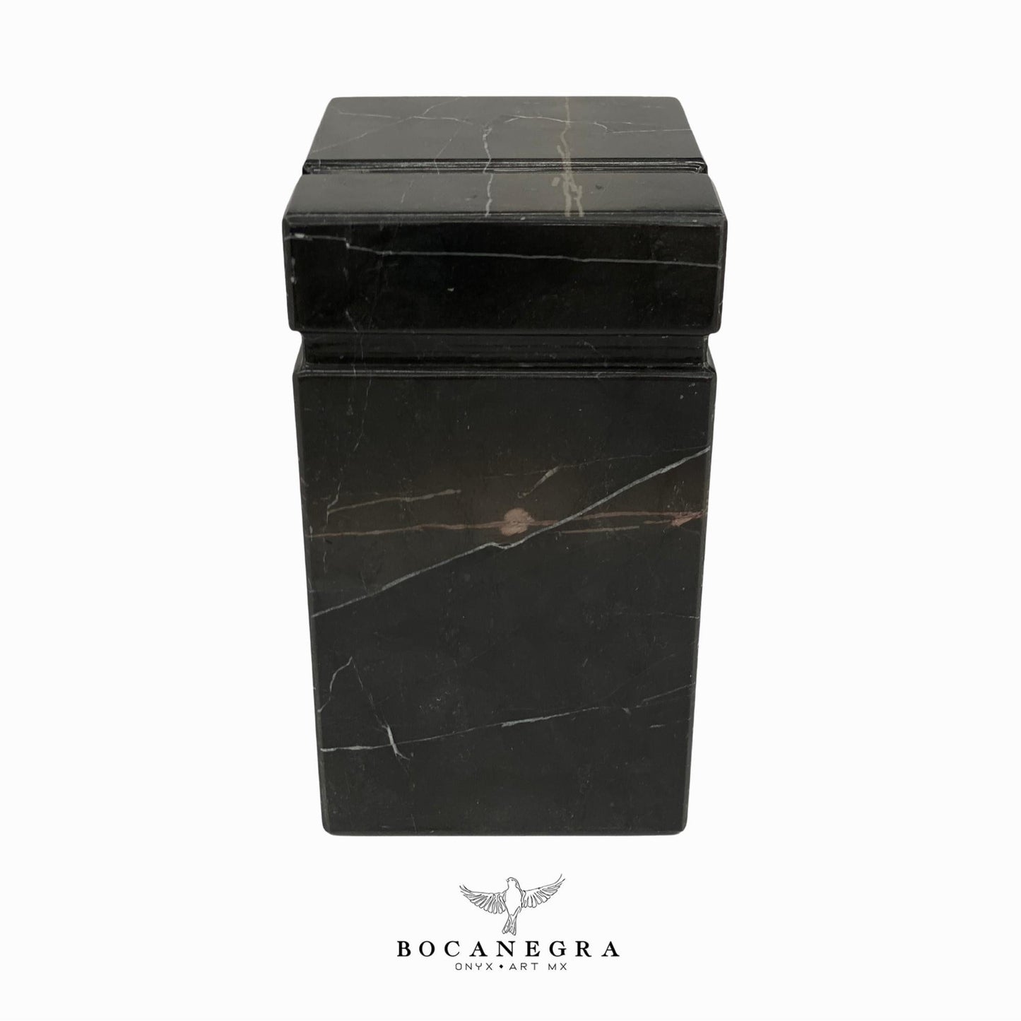 Black Marble Cremation Urn for Human or pet Ashes
