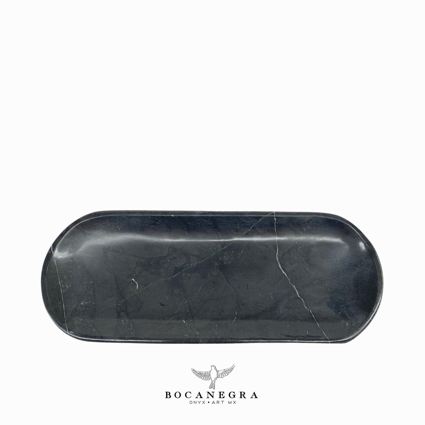 Black Marble Vanity Tray - Oval Jewelry tray - Trinket plate