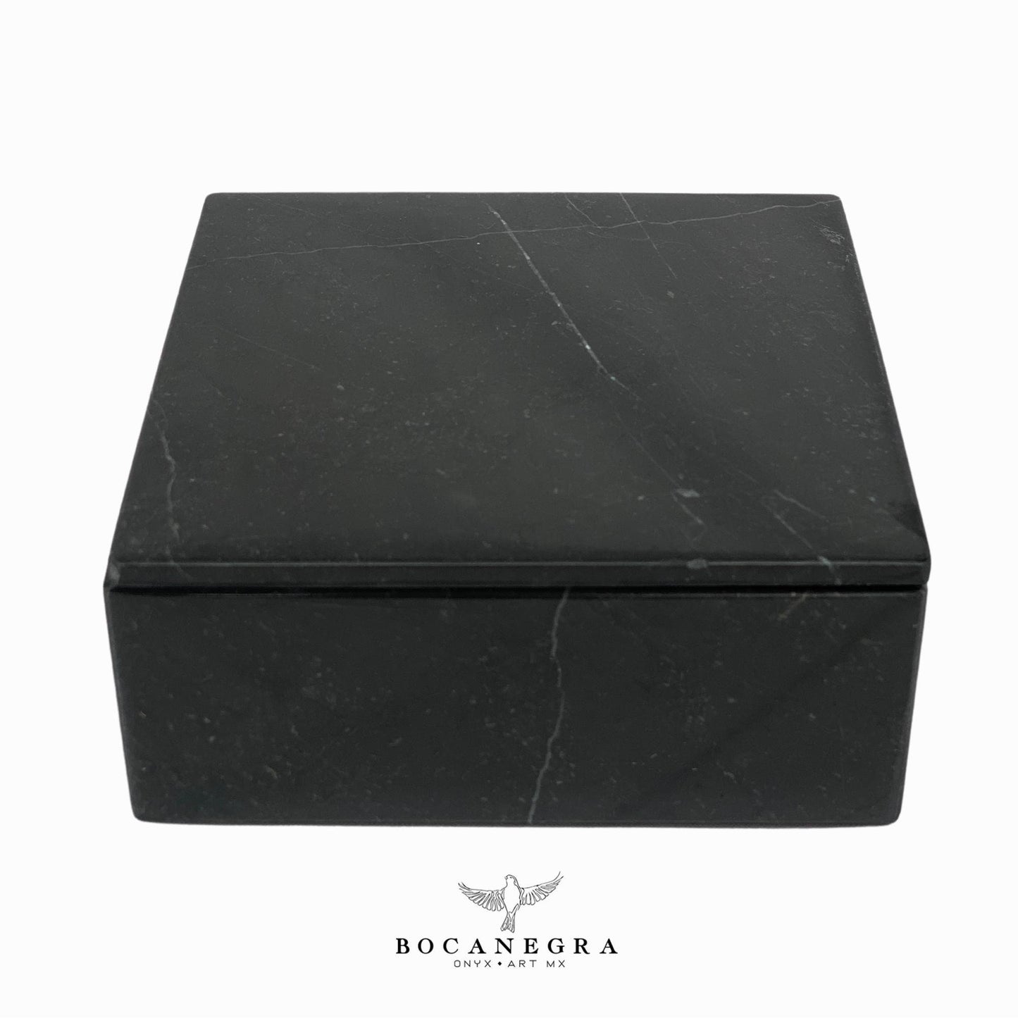 Black Marble Square Jewelry Box - Organizer - Storage Box