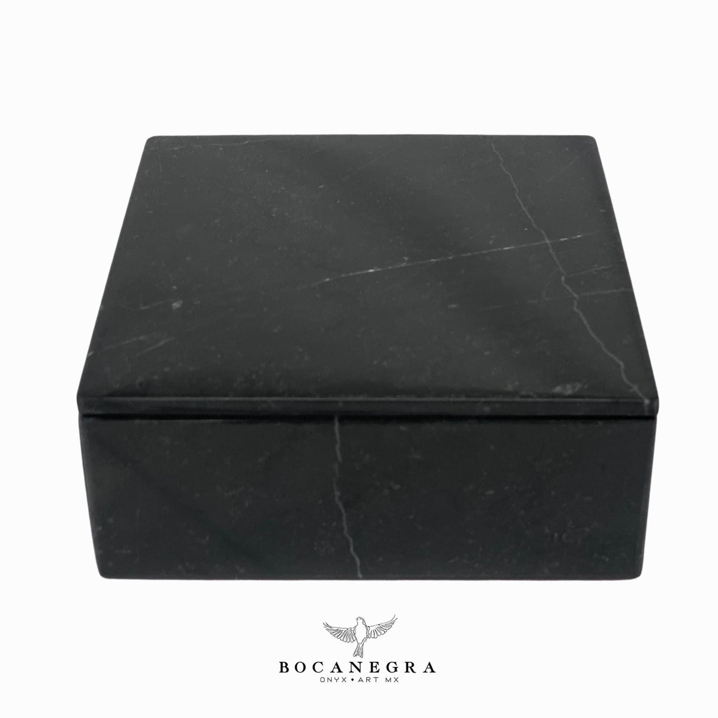 Black Marble Square Jewelry Box - Organizer - Storage Box