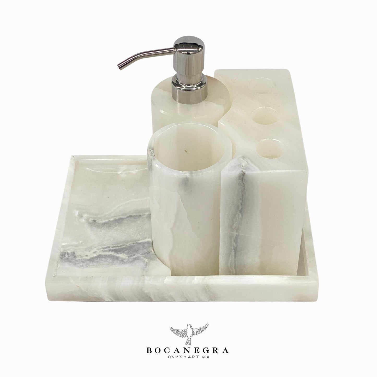 Gorgeous Bathroom Onyx Soap Dispenser Set | Soap Pump | Beauty & Care