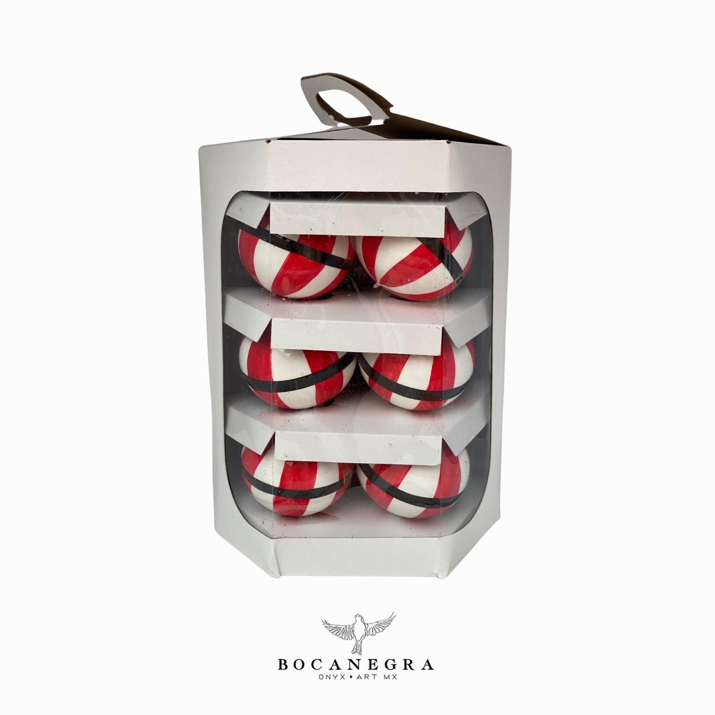 Blown Glass Christmas Sphere - Santa Belly Ornament (Set of 12)
