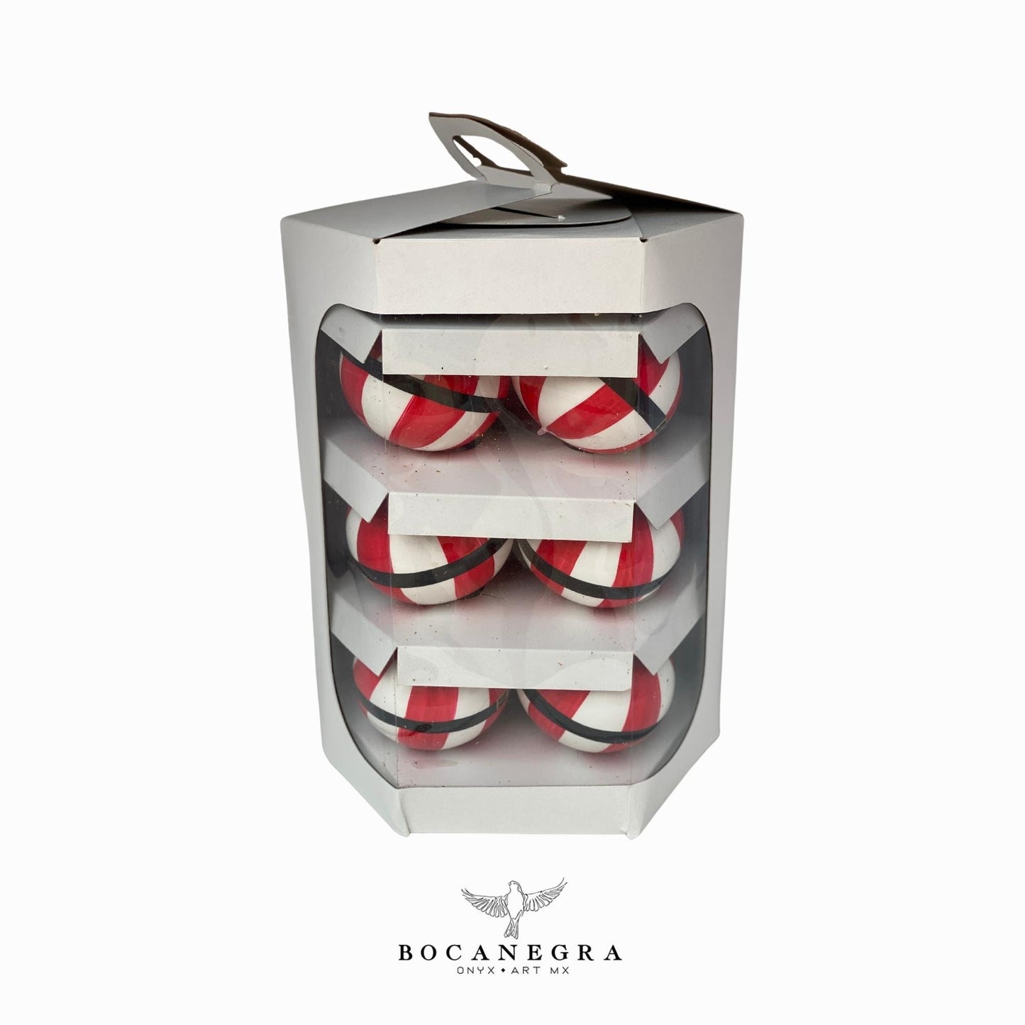 Blown Glass Christmas Sphere - Santa Belly Ornament (Set of 12)